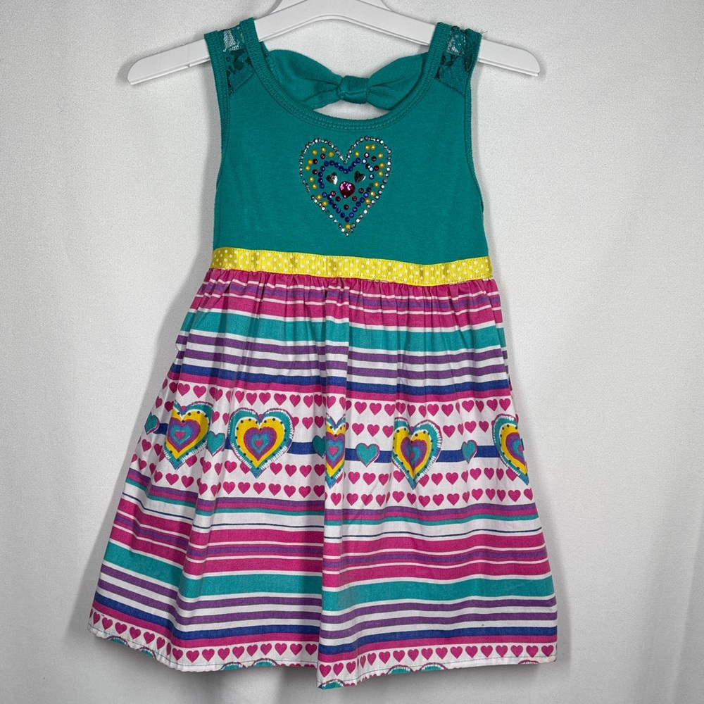 💜3/$15 RMLA Toddlers Colorful Heart Patterned Dress